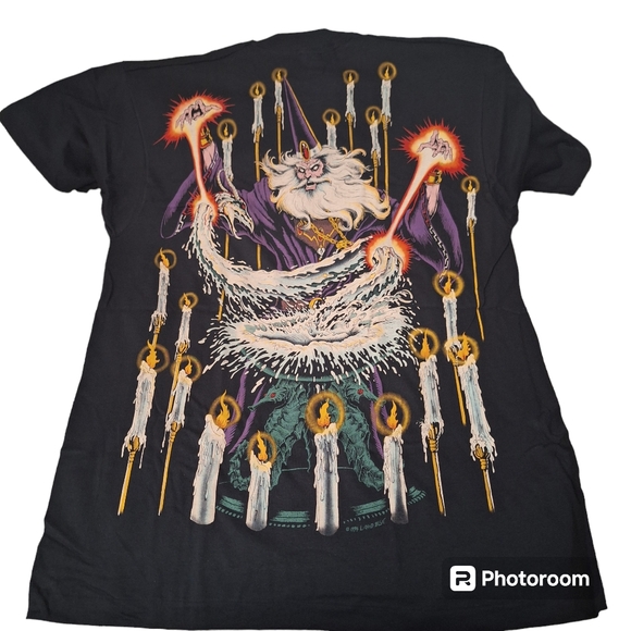 Vtg NOS 1994 Liquid Blue Wizard AOP Single Stitch Shirt Sz XL On FOTL Tag USA - Picture 5 of 9